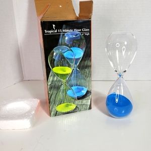 Tropical 15 minute Hour Glass 6" tall NIB